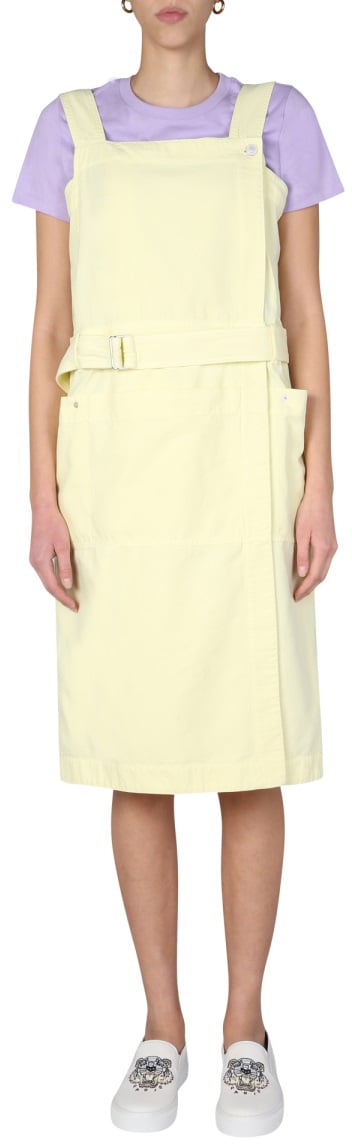 Kenzo DENIM MIDI DRESS Geel