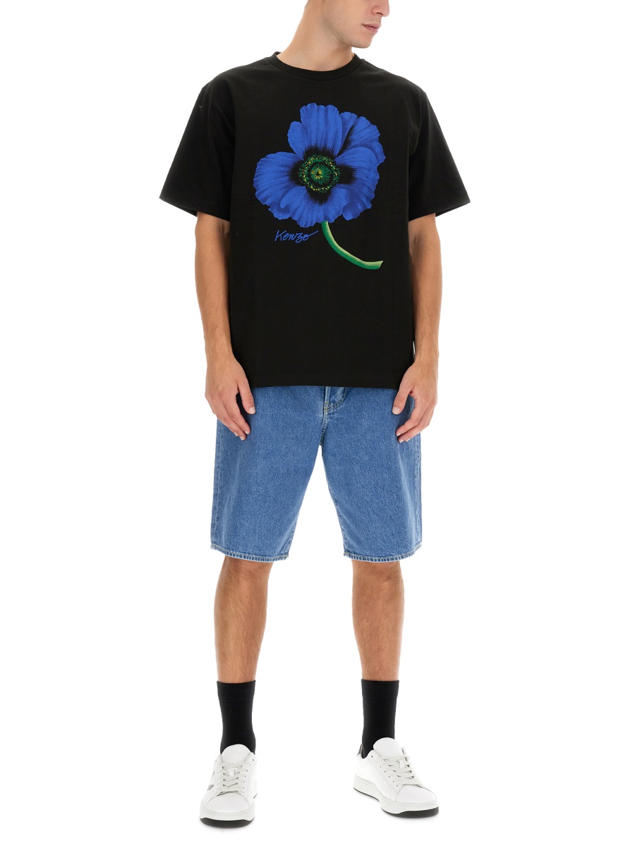 Kenzo BERMUDA SHORTS "HIMAWARI" Blauw