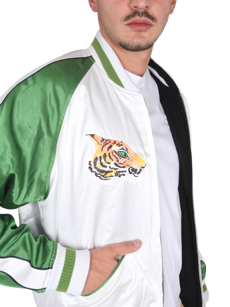 Kenzo DOUBLE FACE BOMBER JACKET "FRANCE JAPAN" Zwart