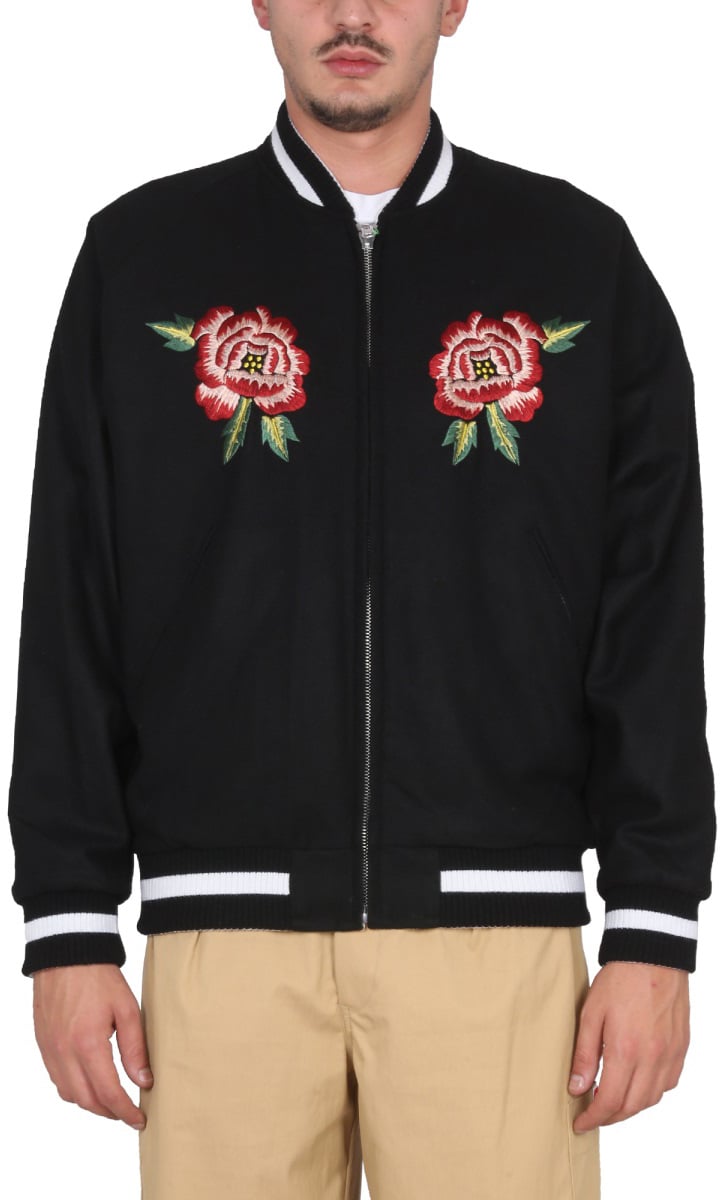 Kenzo DOUBLE FACE BOMBER JACKET "FRANCE JAPAN" Zwart