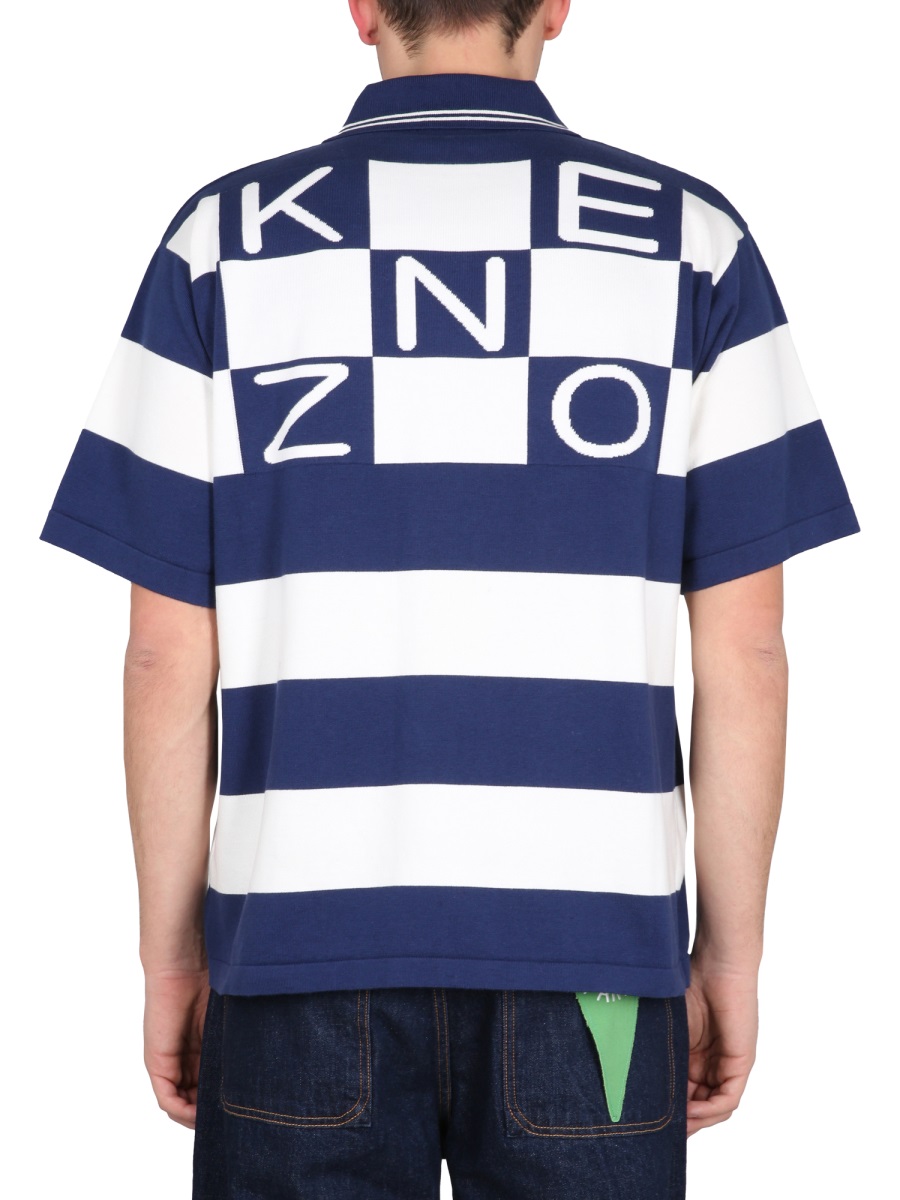 Kenzo POLO SHIRT 'NAUTICAL STRIPES' Blauw