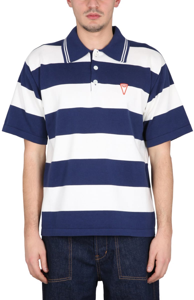 Kenzo POLO SHIRT 'NAUTICAL STRIPES' Blauw