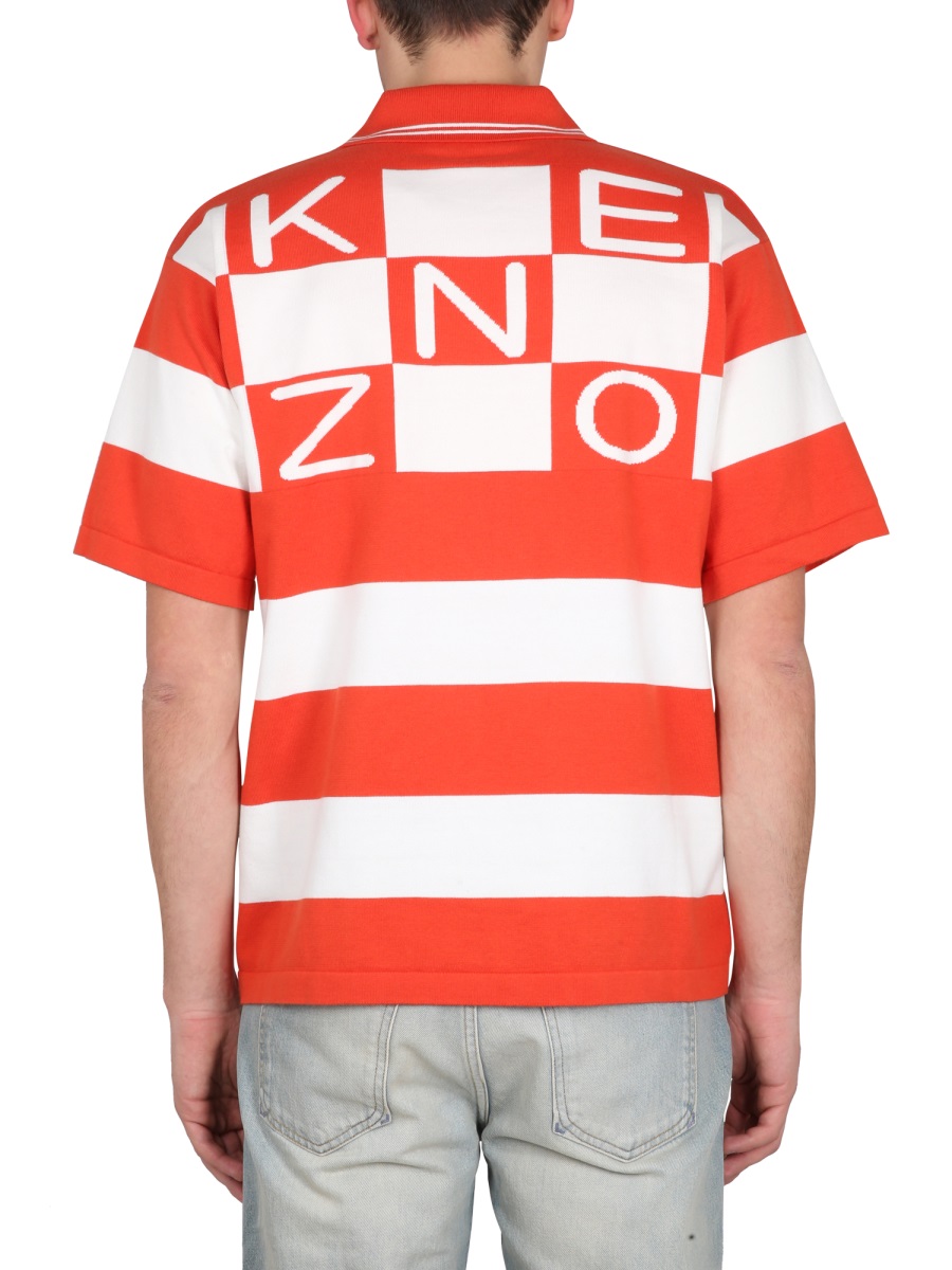 Kenzo POLO SHIRT 'NAUTICAL STRIPES' Rood