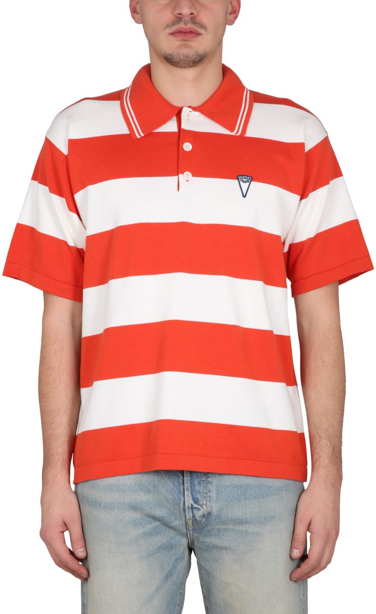 Kenzo POLO SHIRT 'NAUTICAL STRIPES' Rood