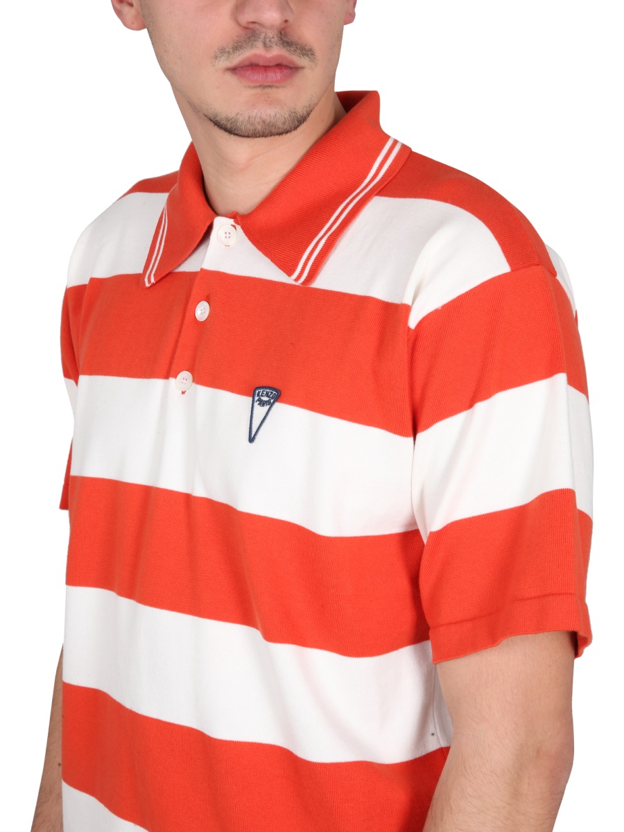 Kenzo POLO SHIRT 'NAUTICAL STRIPES' Rood