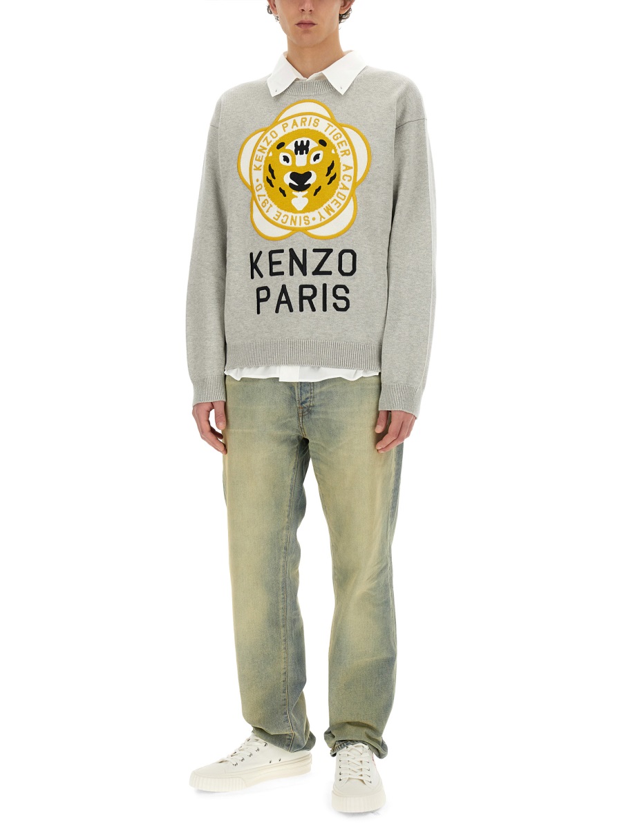 Kenzo JERSEY WITH LOGO Grijs