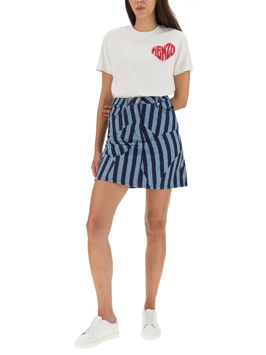 Kenzo DENIM SKIRT Blauw