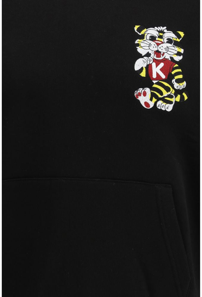 Kenzo Wild Tiger Embroidered Classic Hoodie Zwart