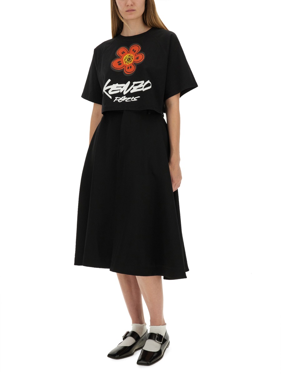 Kenzo CROPPED T-SHIRT "FUTURA" Zwart