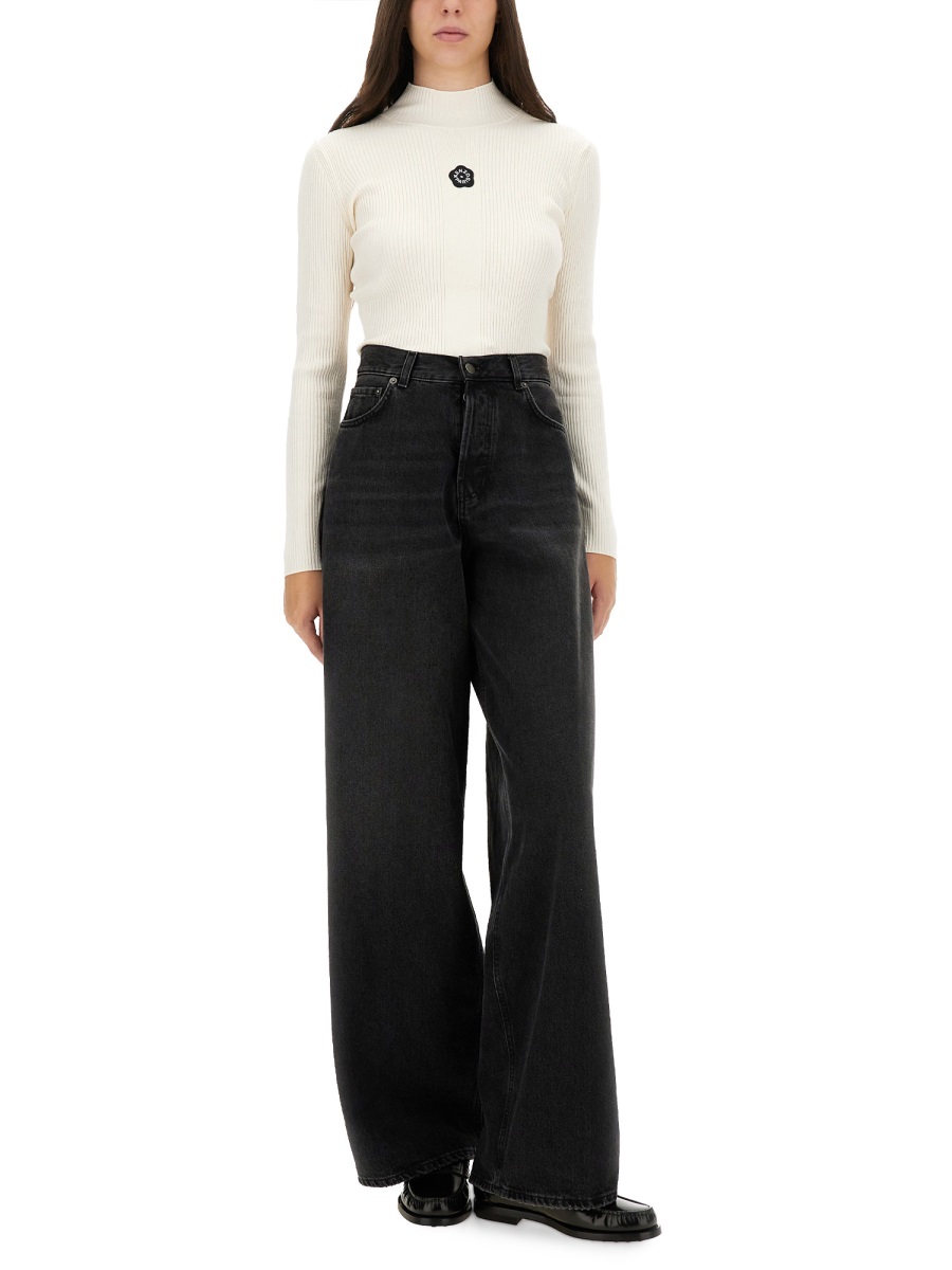 Kenzo JERSEY WITH EMBROIDERY "BOKE FLOWER 2.0" Wit