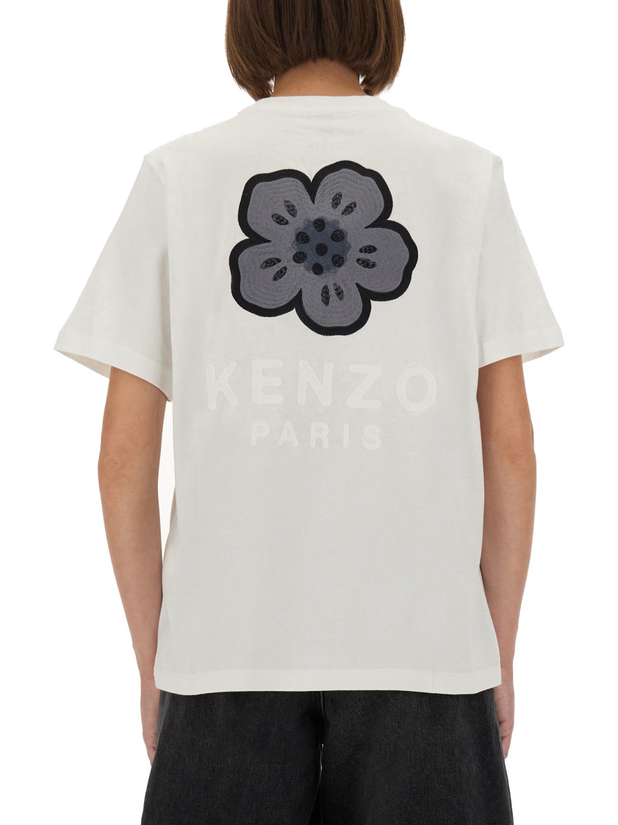 Kenzo T-SHIRT WITH "BOKE FLOWER" EMBROIDERY Wit