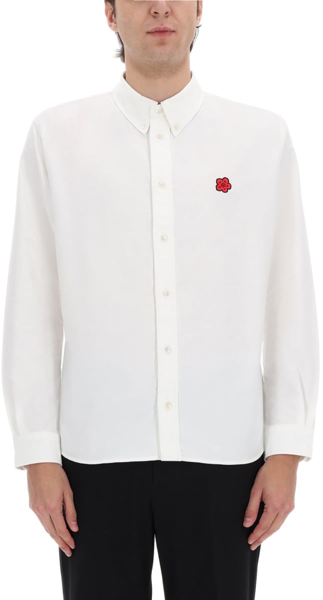 Kenzo "BOKE FLOWER" LOGO SHIRT Wit
