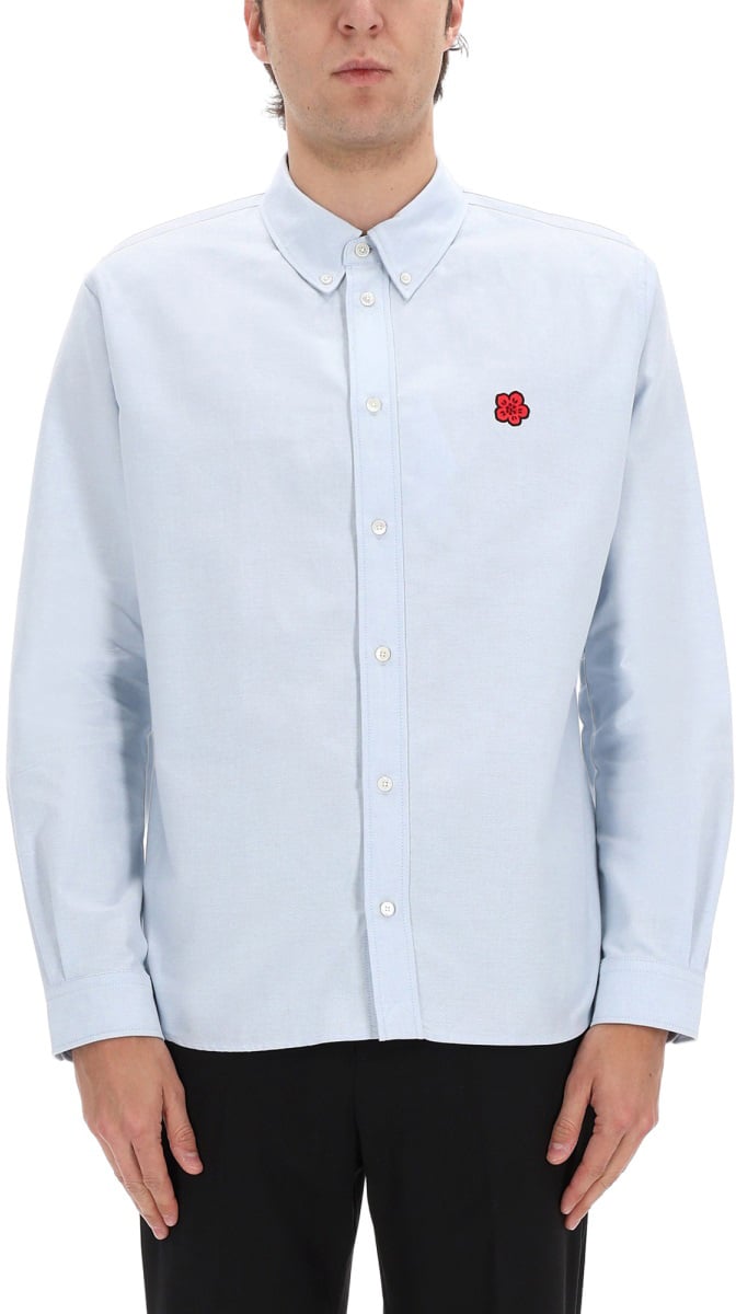 Kenzo "BOKE FLOWER" LOGO SHIRT Blauw
