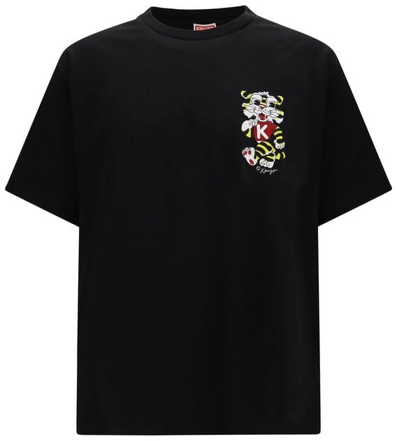 Kenzo Black Cotton T-Shirt Zwart