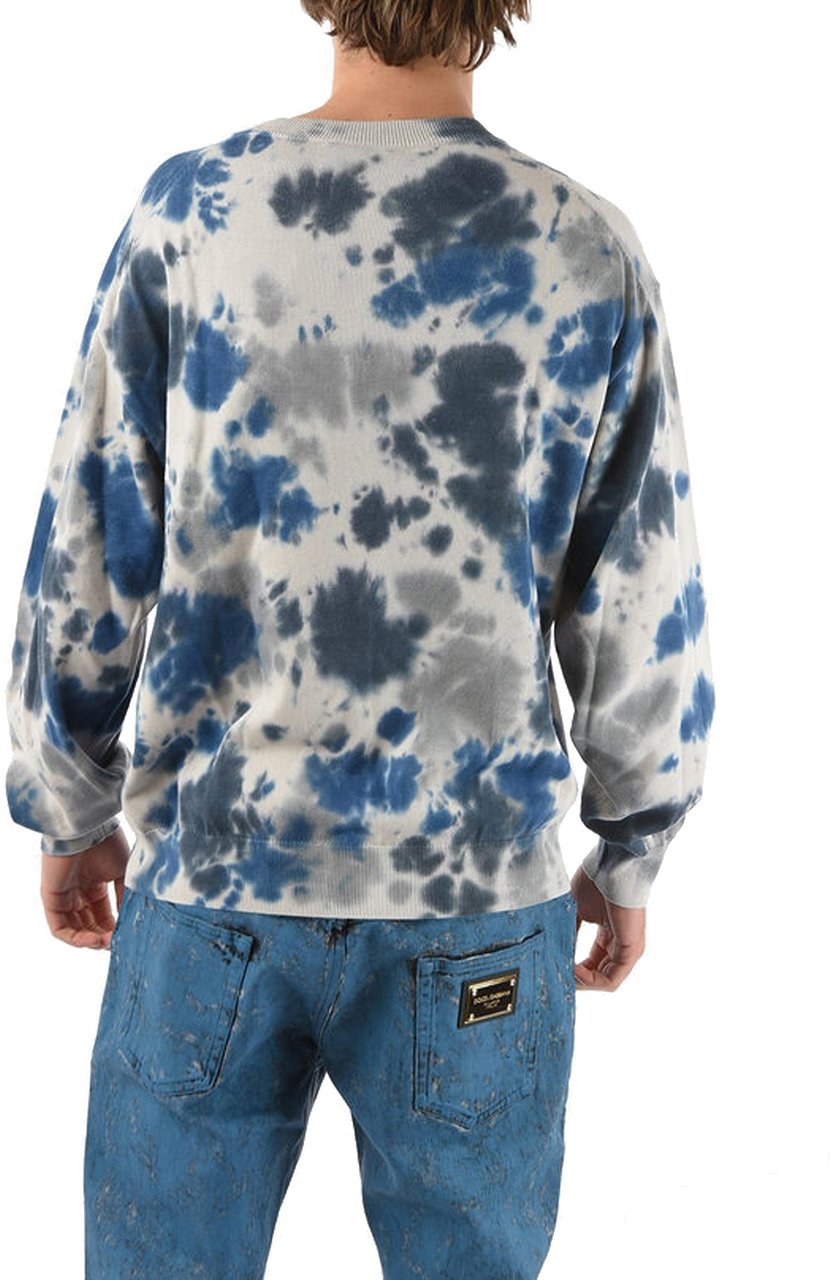 Kenzo Cotton Printed Sweater Grijs