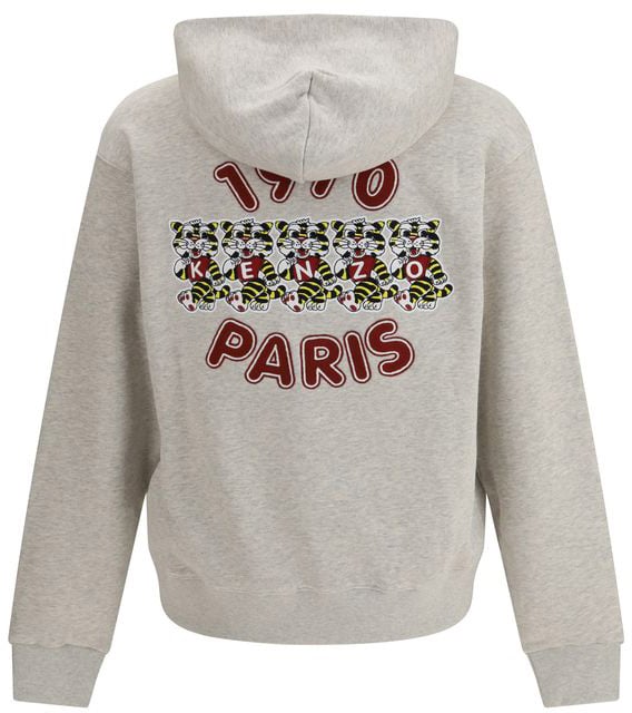 Kenzo Kenzo Gray Cotton Sweatshirt Grijs