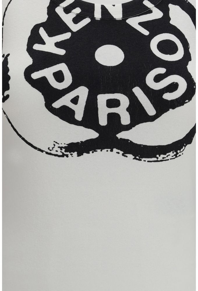 Kenzo Kenzo White Cotton Tank Tops Wit