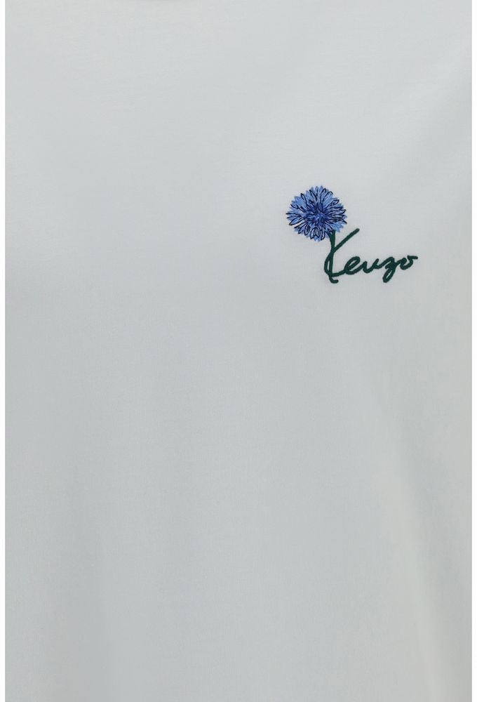 Kenzo White Cotton T-Shirt Wit