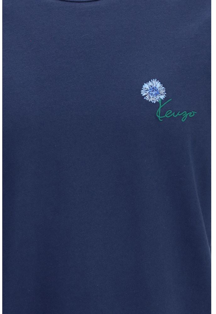 Kenzo Blue Cotton T-Shirt Zwart