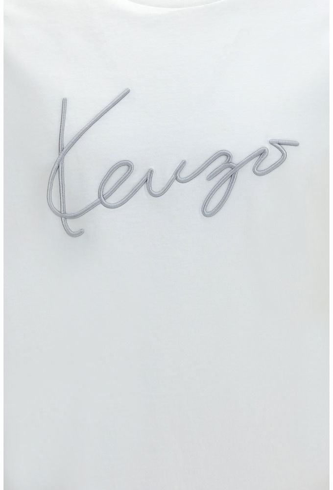 Kenzo White Cotton T-Shirt Wit