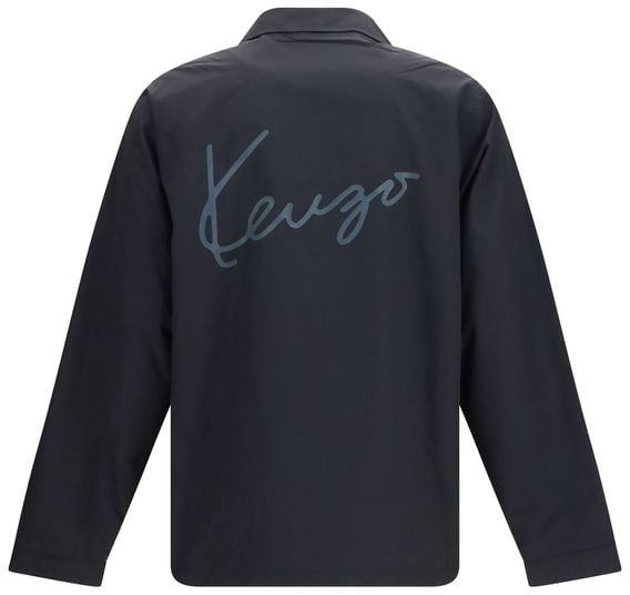 Kenzo Black Cotton Jacket Zwart