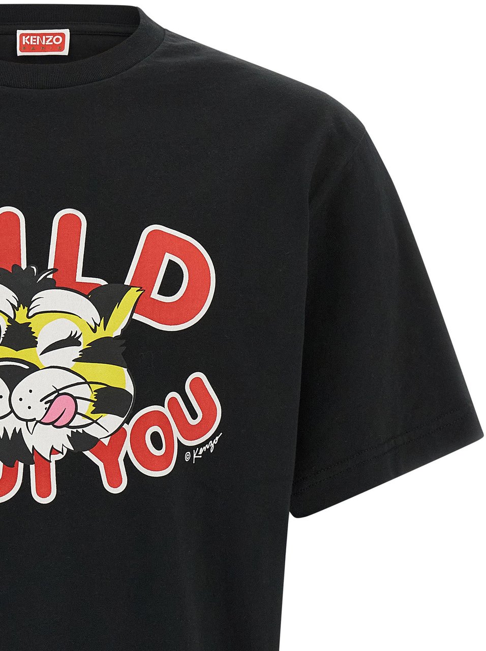 Kenzo Black Cotton T-Shirt Zwart