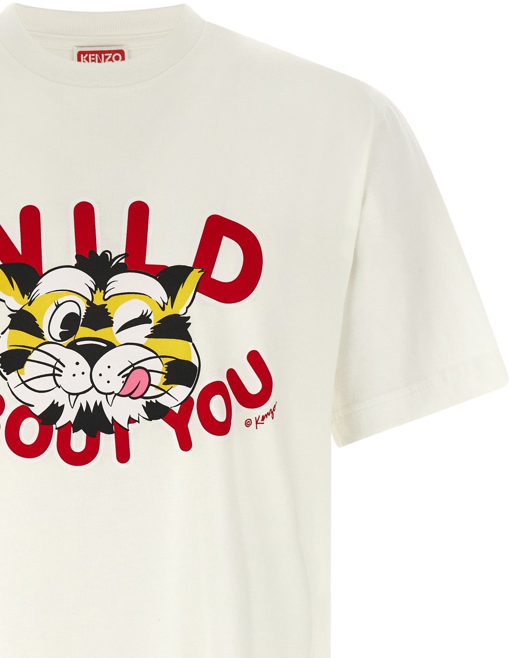 Kenzo White Cotton T-Shirt Wit