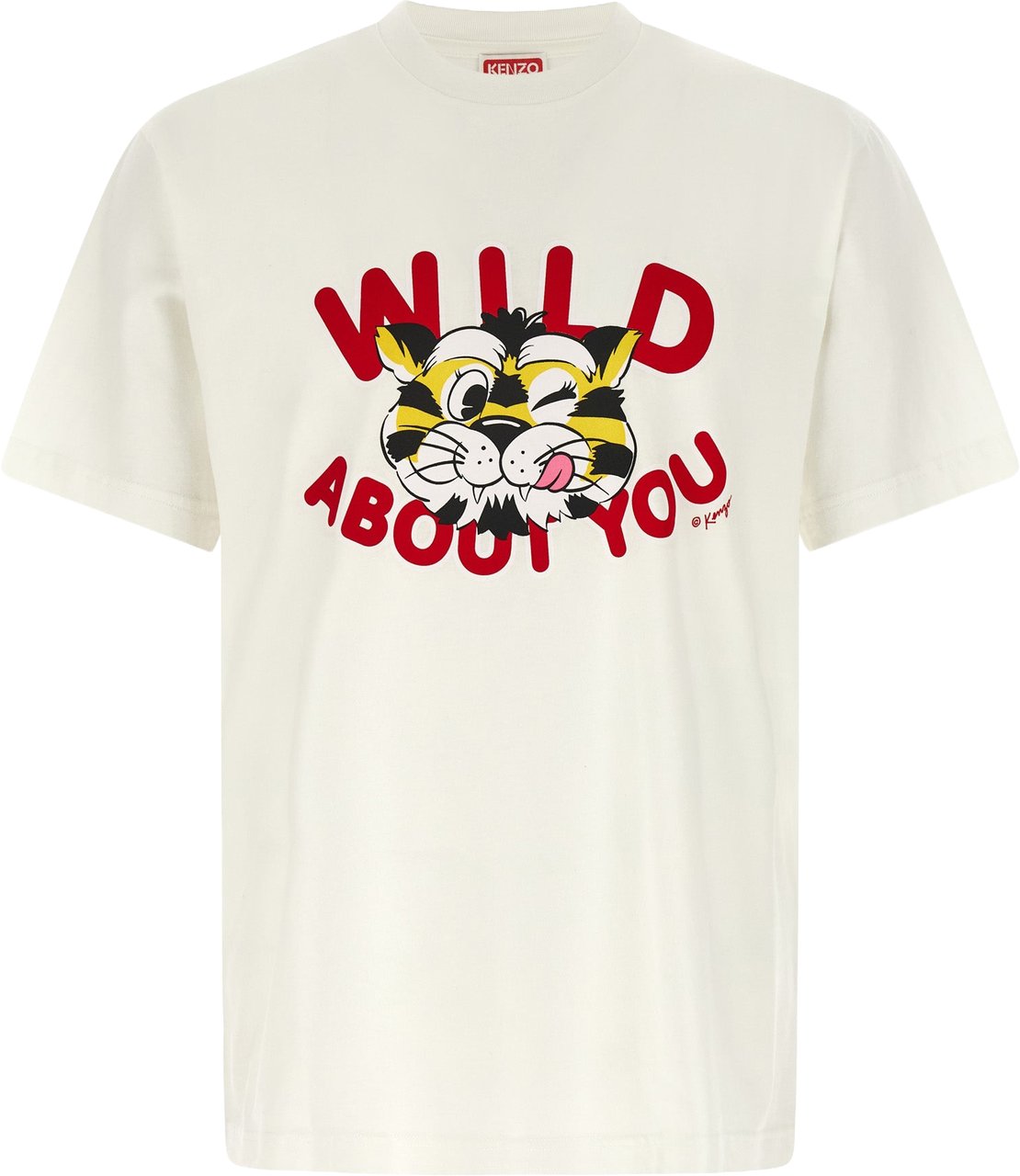 Kenzo White Cotton T-Shirt Wit