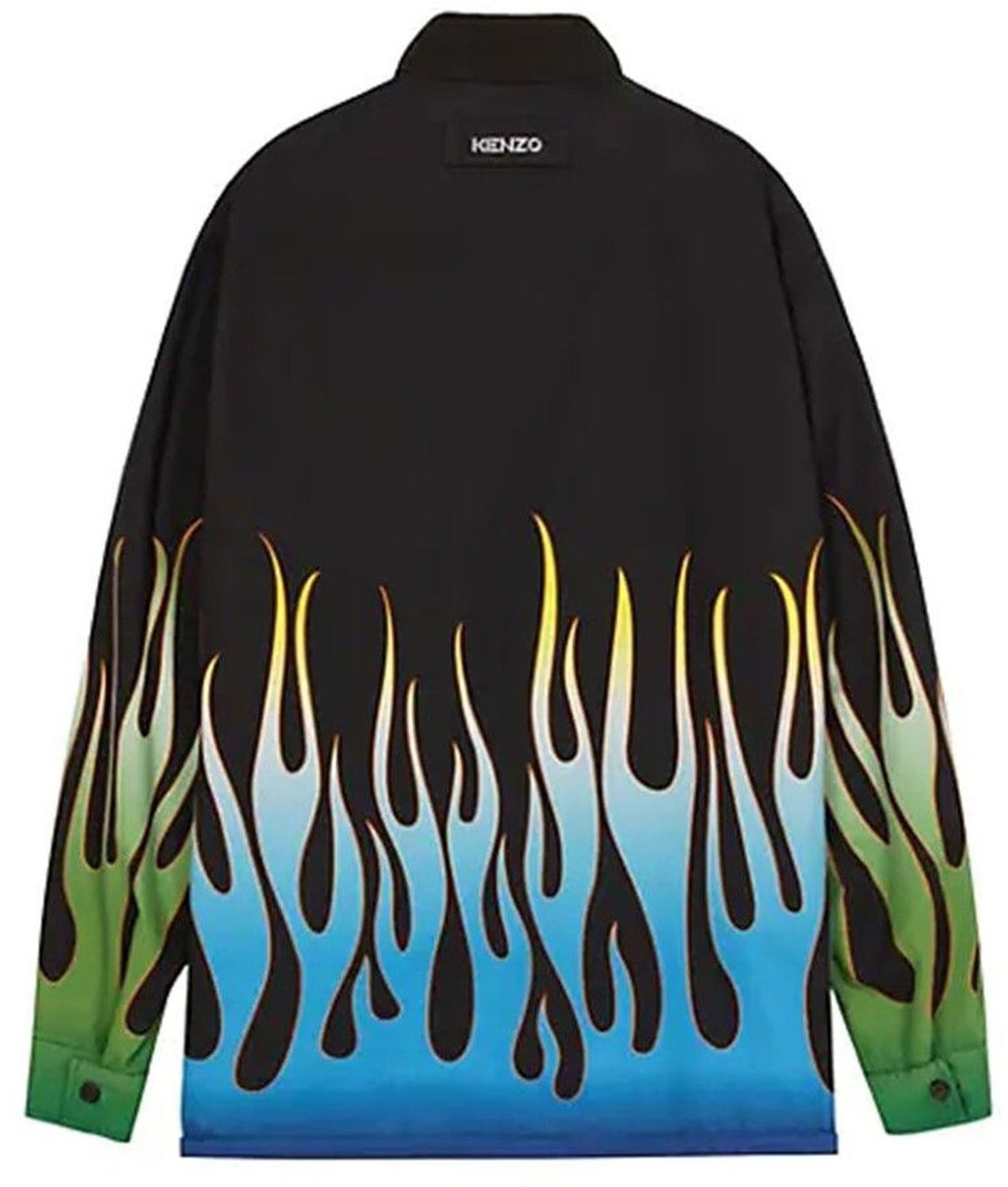 Kenzo Kenzo Flame Print Reversible Jacket Zwart