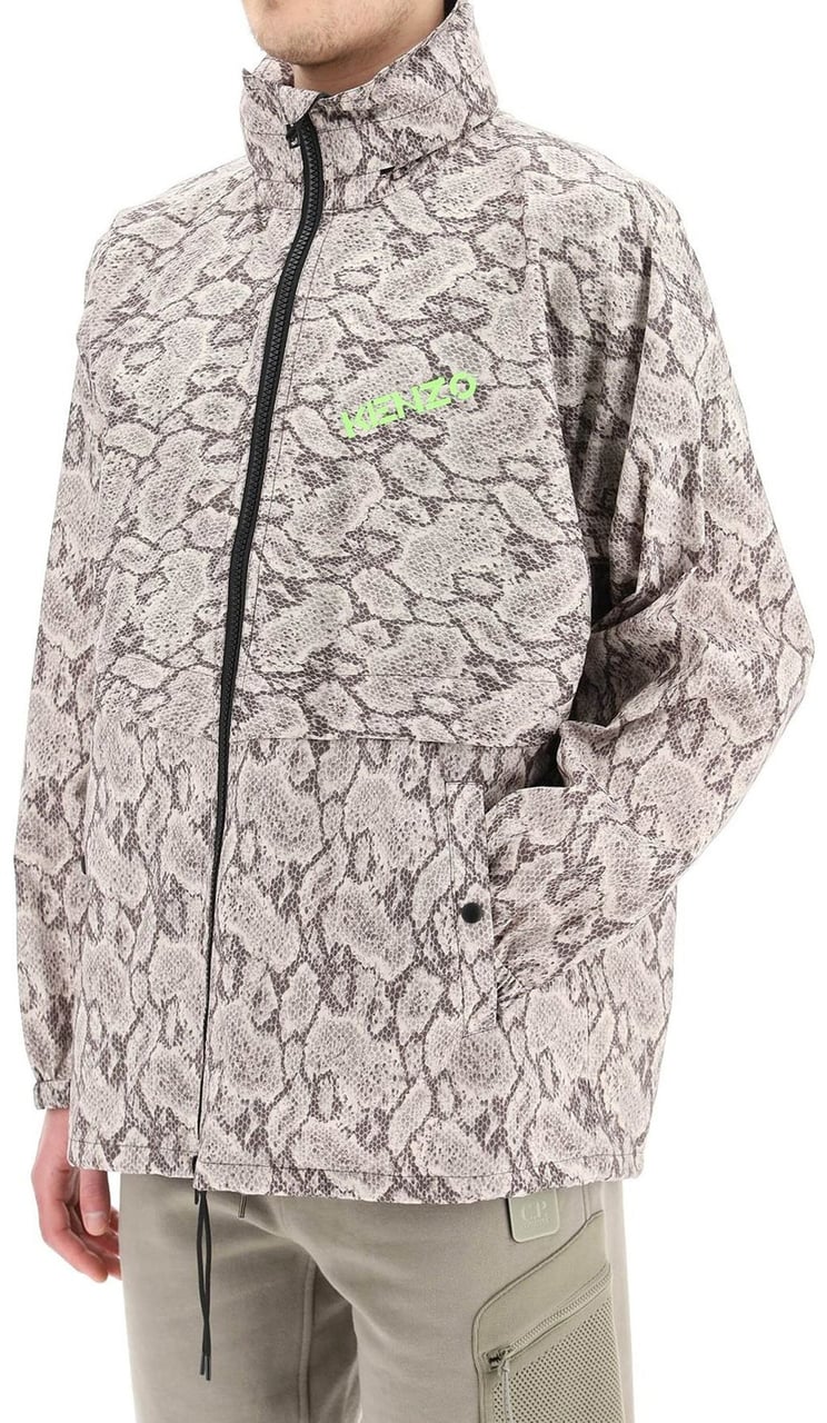 Kenzo Kenzo Snakeskin Printed Jacket Beige
