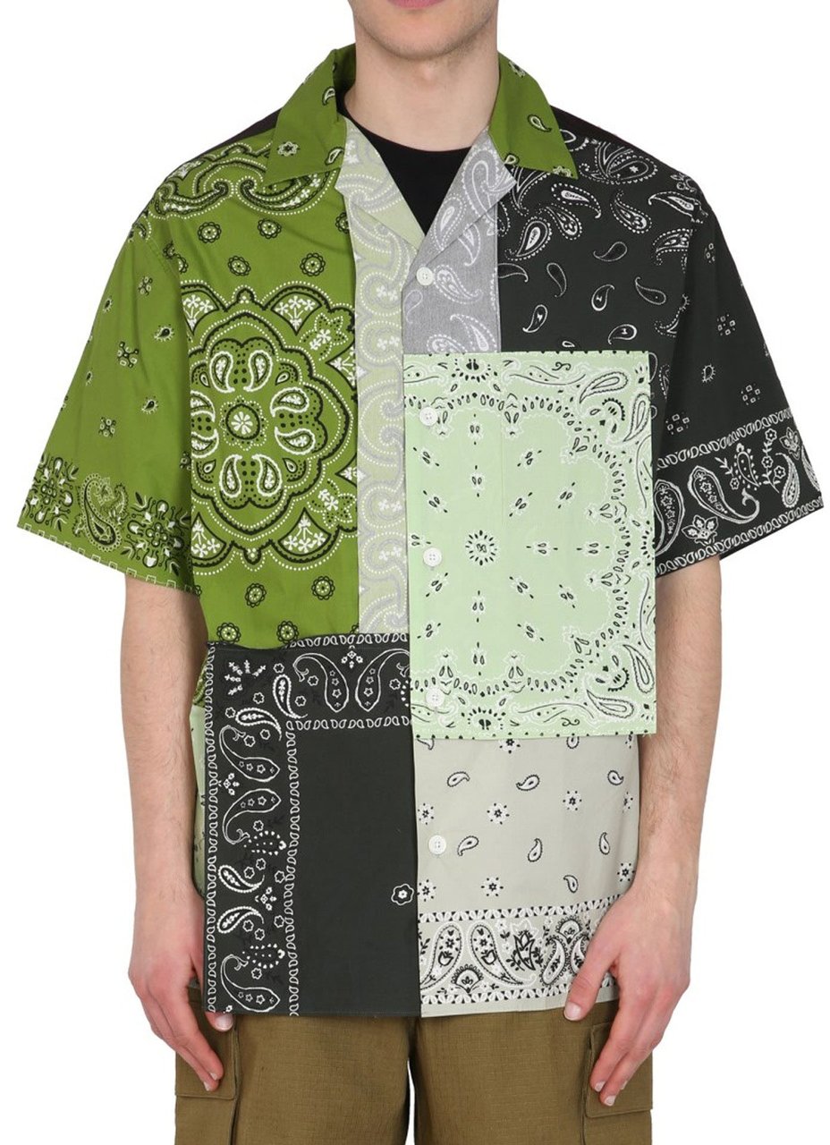 Kenzo Kenzo Patchwork Cotton Shirt Groen