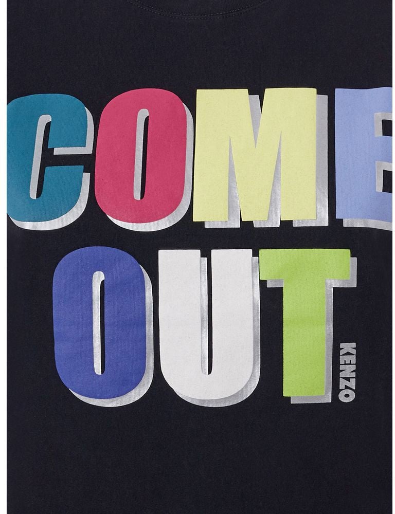 Kenzo Black Cotton T-Shirt Zwart