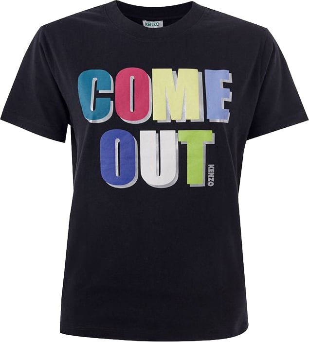 Kenzo Black Cotton T-Shirt Zwart
