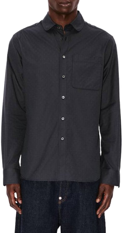 Kenzo chemise slim kenzo weave en jacquard de coton Zwart