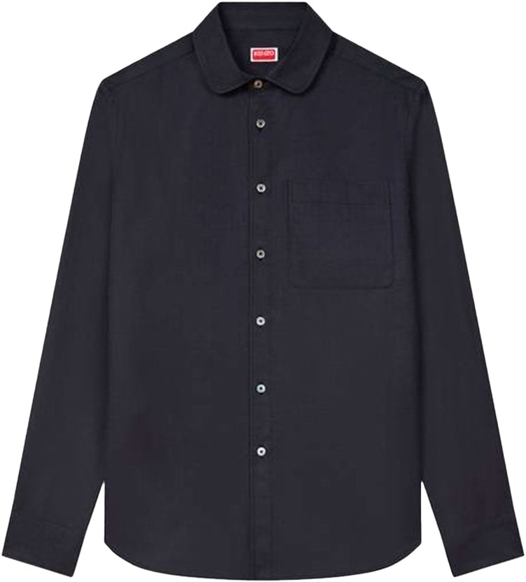 Kenzo chemise slim kenzo weave en jacquard de coton Zwart