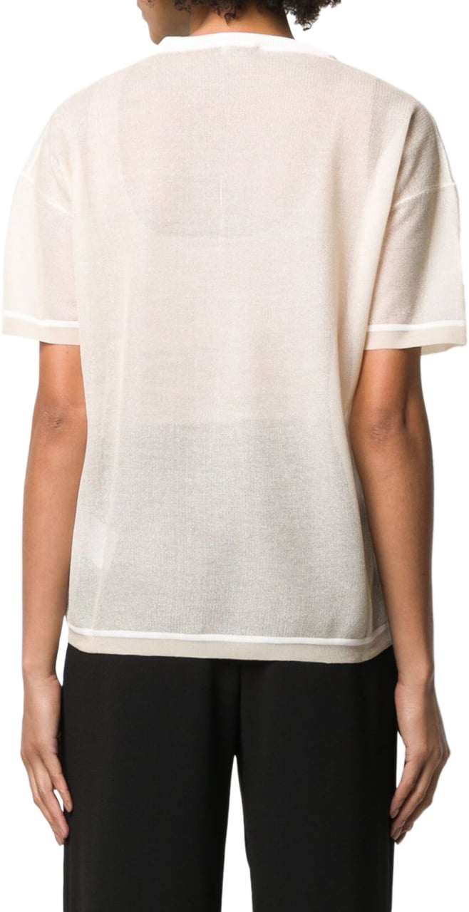 Kenzo Tiger Logo Mesh Knitted T-shirt Wit