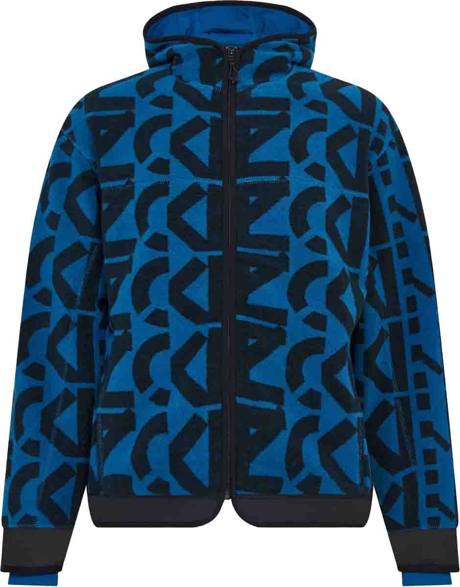 Kenzo Allover Monogram Zipped Hoodie Blauw