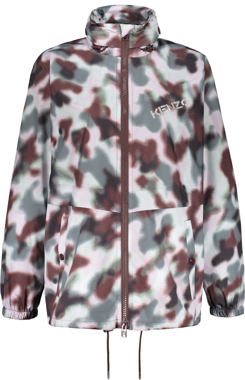 Kenzo Technical fabric hooded jacket Rood