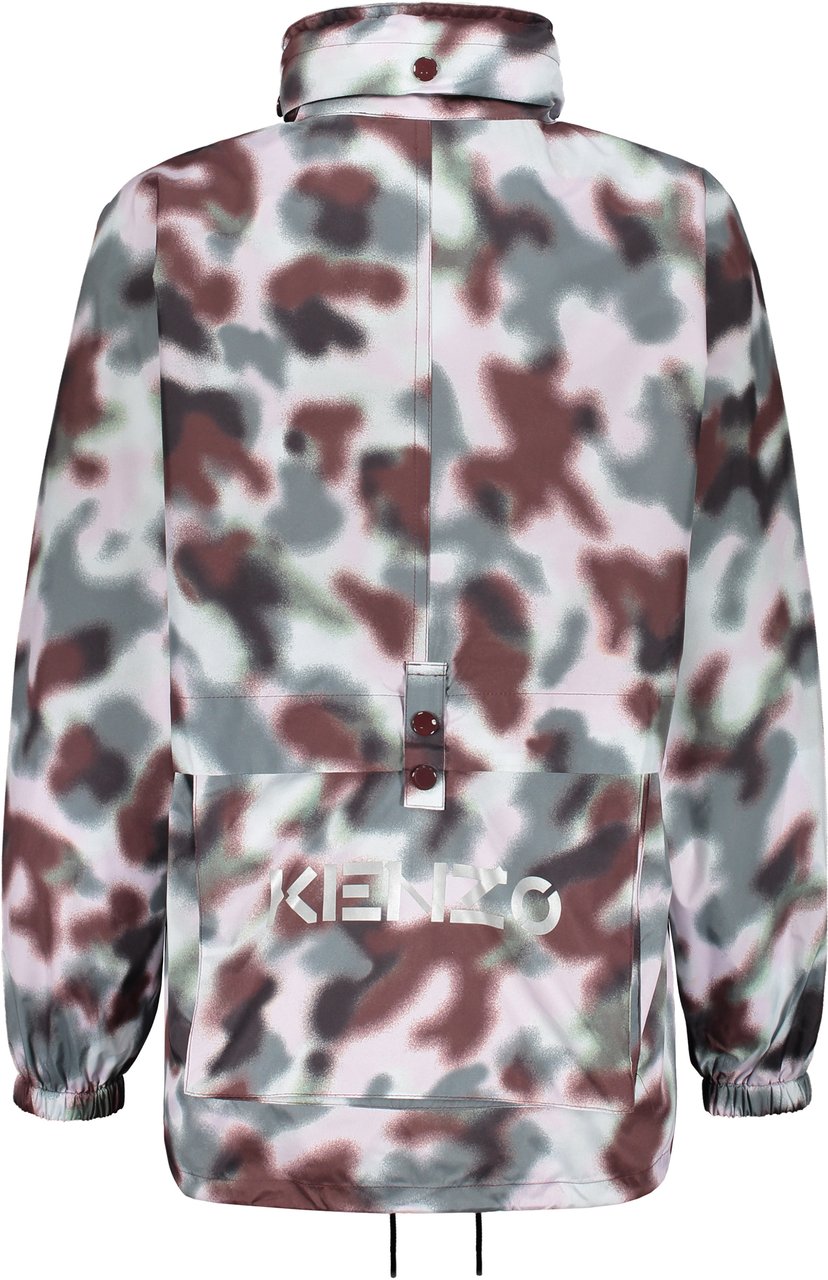 Kenzo Technical fabric hooded jacket Rood