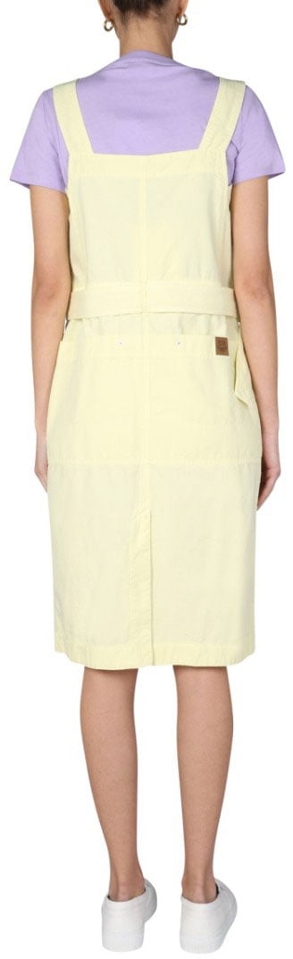 Kenzo Straight Neck Midi Dress Goud