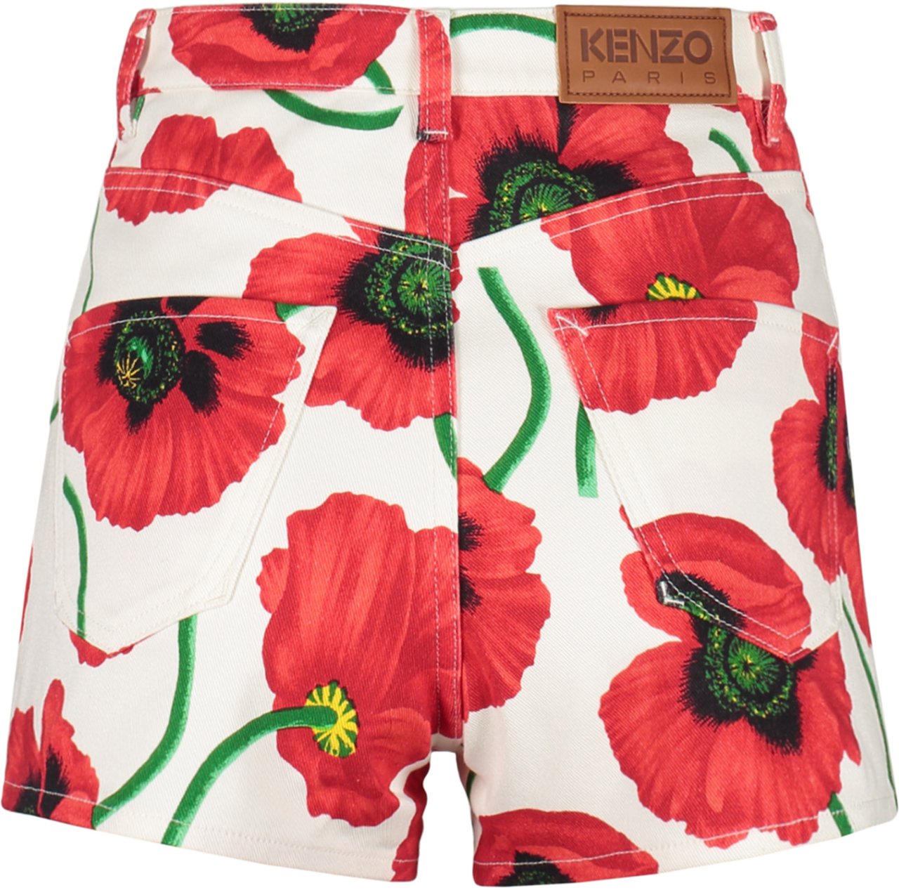 Kenzo High-rise cut-off denim shorts Wit