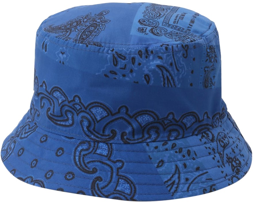 Kenzo Paisley Bandana Logo Bucket Hat Blauw
