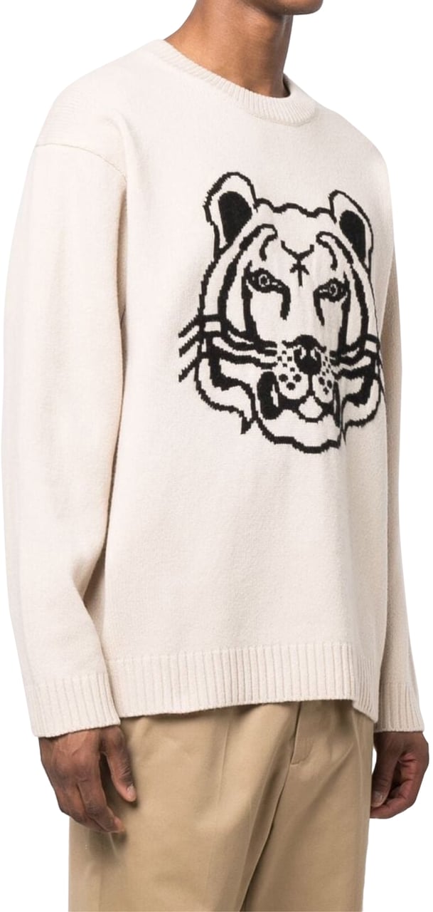 Kenzo K-tiger Logo Sweater Beige
