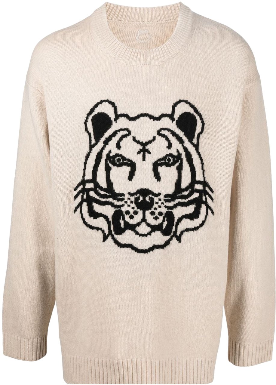 Kenzo K-tiger Logo Sweater Beige