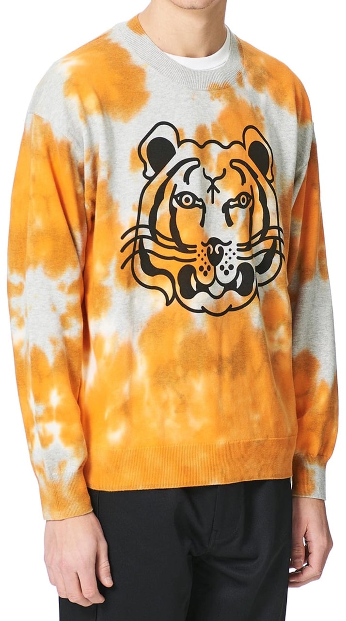 Kenzo Kenzo Tie Dye Tiger Sweater Oranje