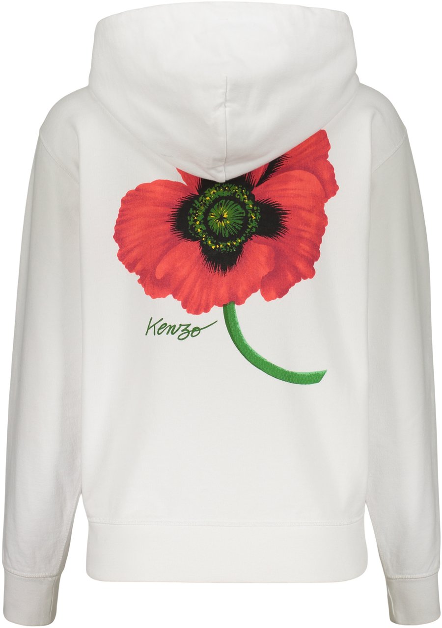 Kenzo Cotton full-zip sweatshirt Wit