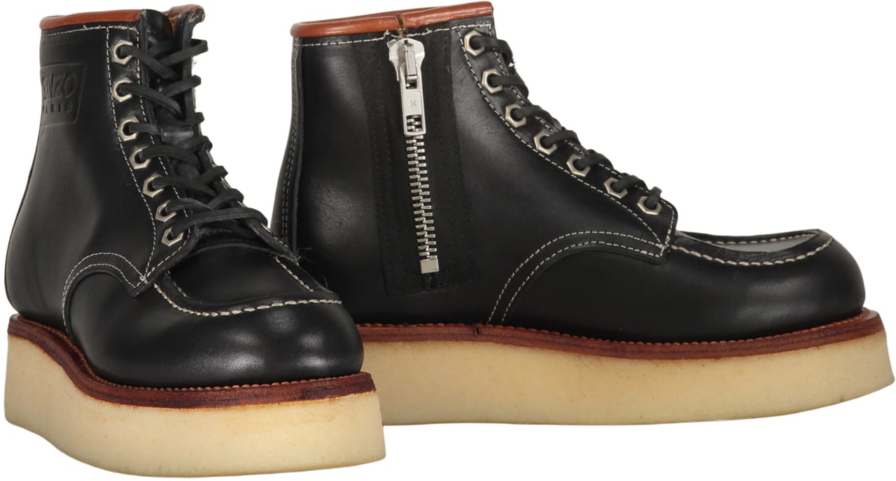 Kenzo Leather ankle boots Zwart
