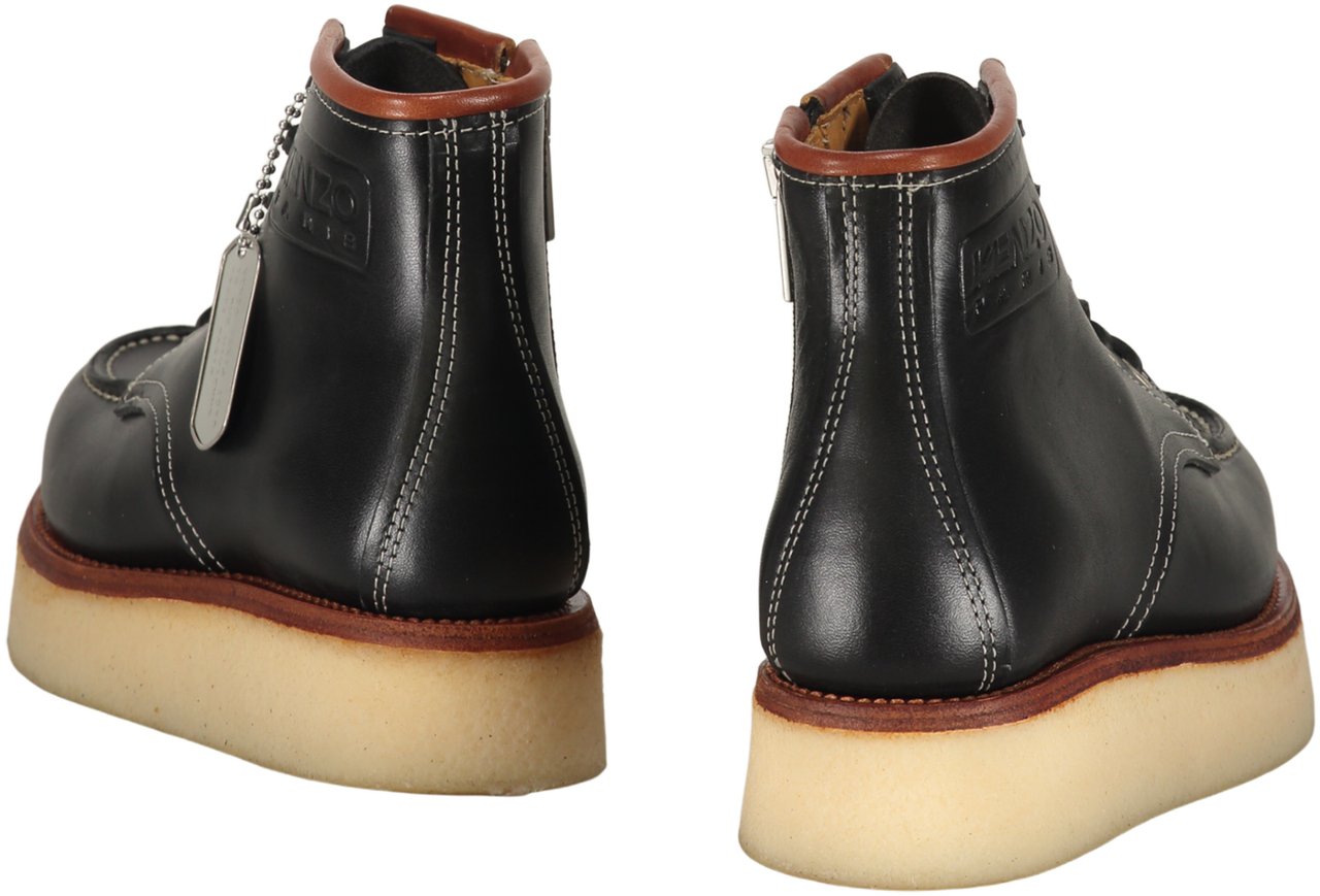 Kenzo Leather ankle boots Zwart