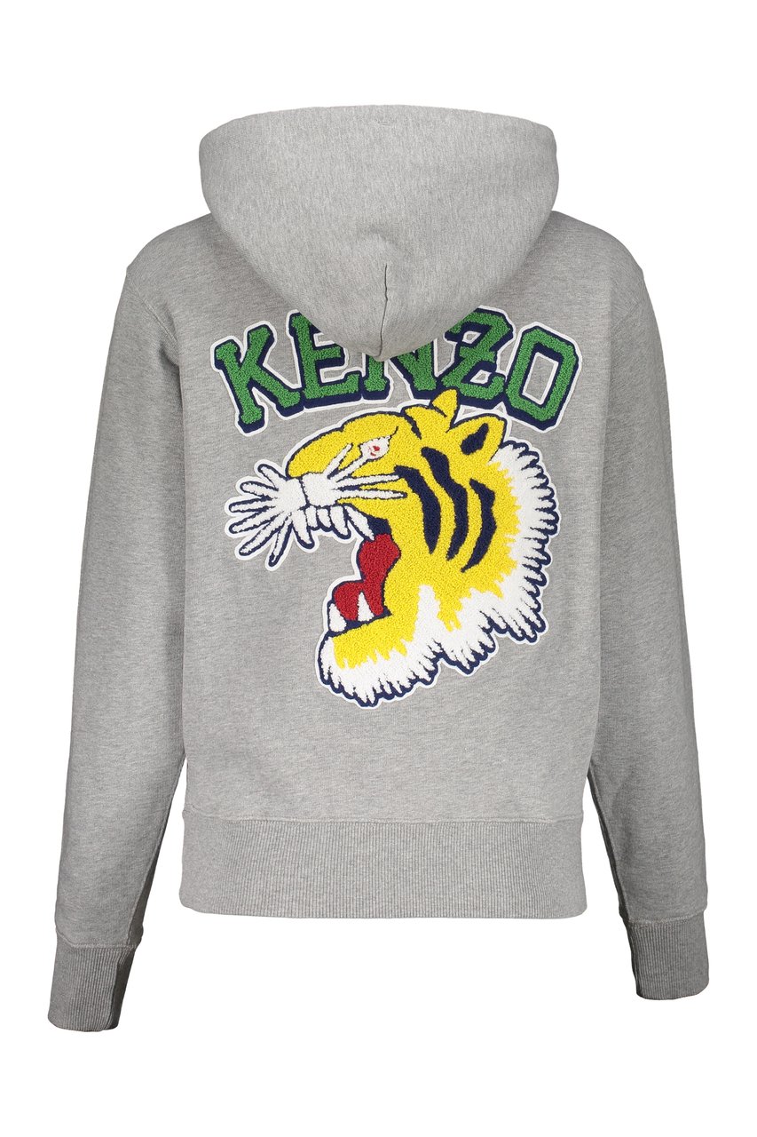 Kenzo Cotton hoodie Grijs