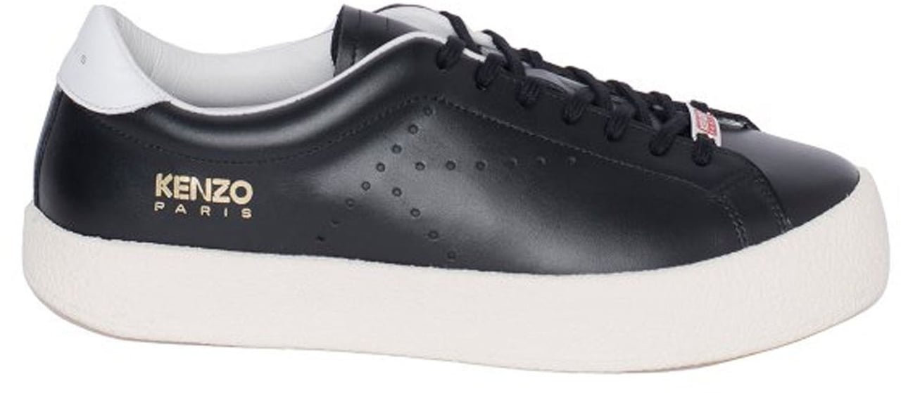 Kenzo Kenzo Leather Sneakers Zwart